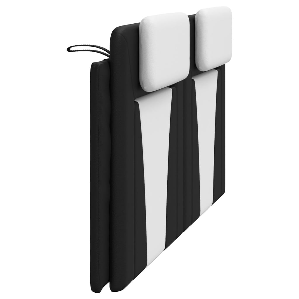 Coussin de tête de lit Viana noir et blanc 183 cm similicuir - XIOS