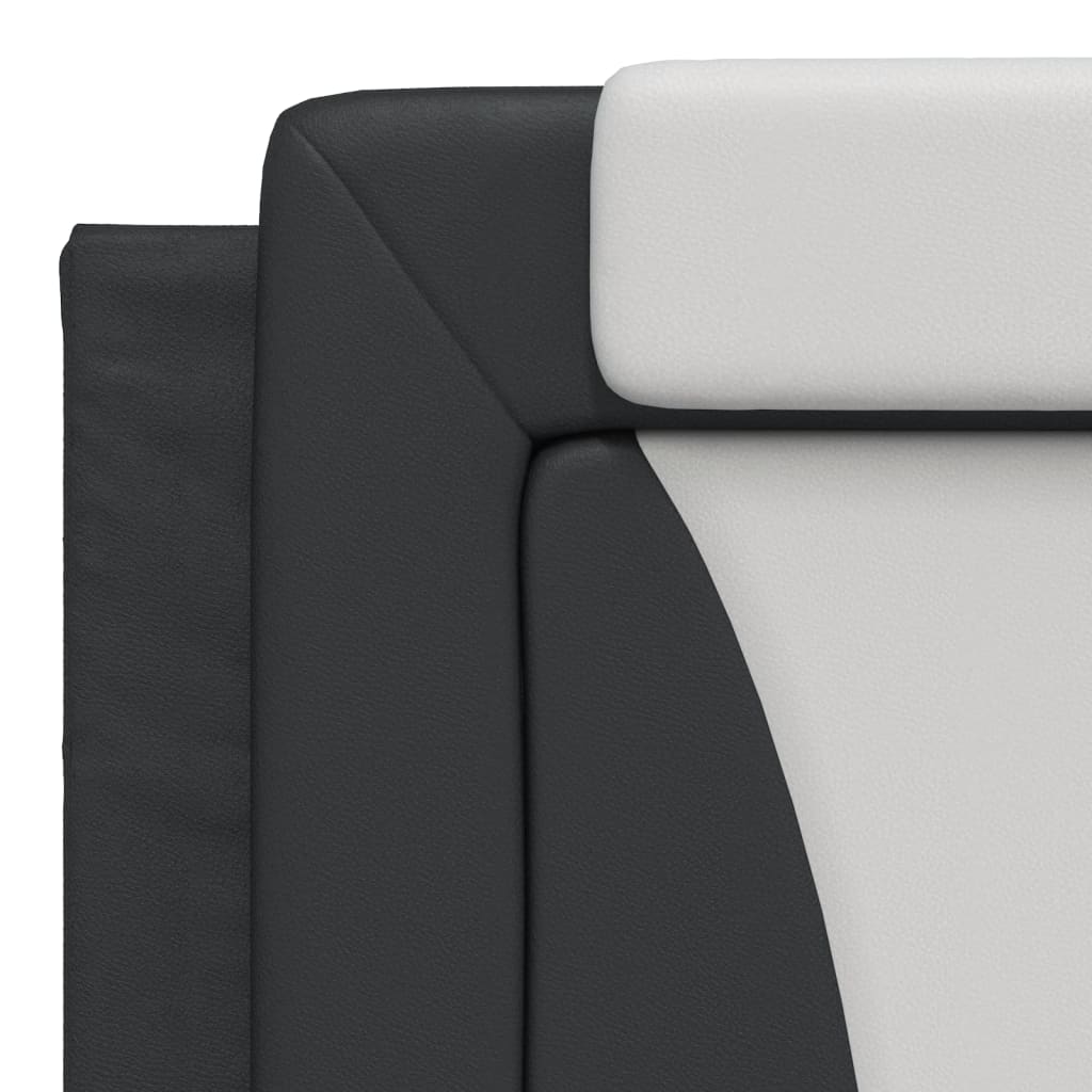 Coussin de tête de lit Viana noir et blanc 183 cm similicuir - XIOS