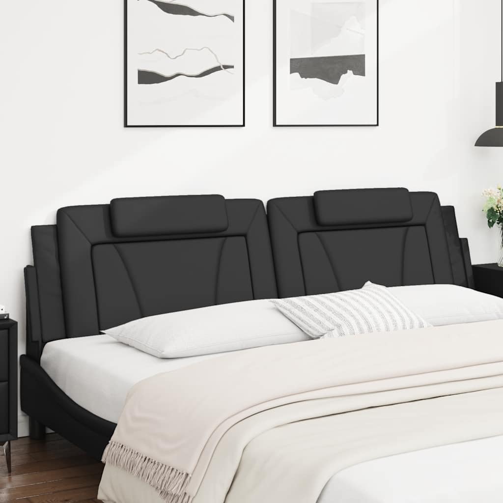 Coussin de tête de lit Viana noir 200 cm similicuir - XIOS
