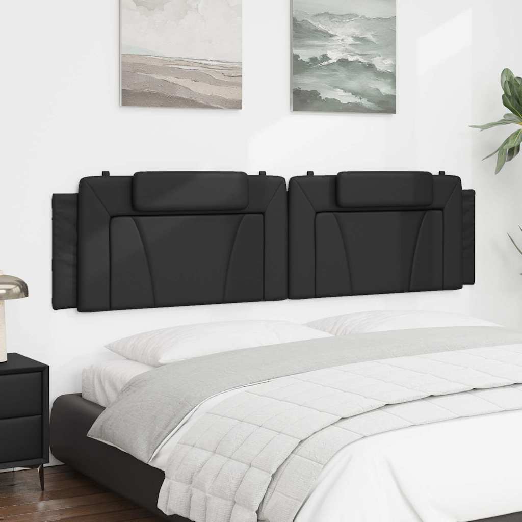 Coussin de tête de lit Viana noir 200 cm similicuir - XIOS