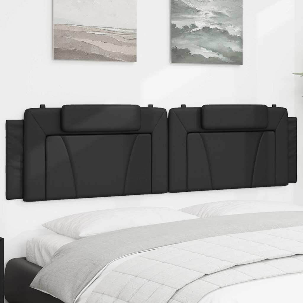 Coussin de tête de lit Viana noir 200 cm similicuir - XIOS