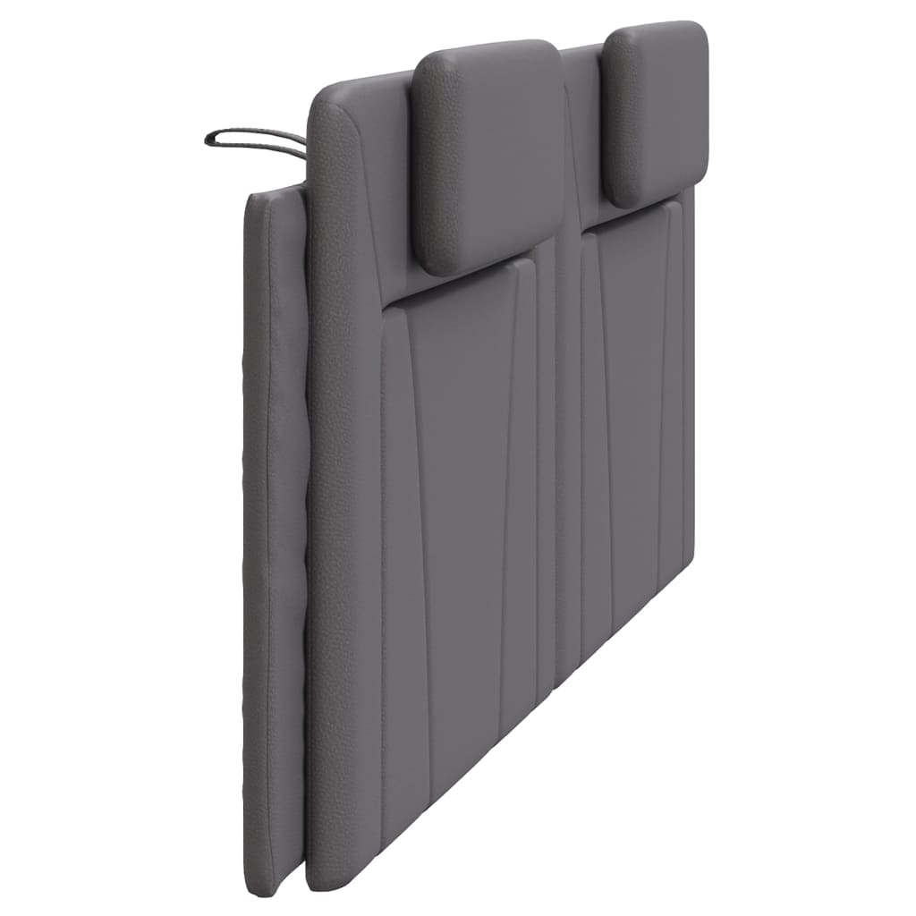 Coussin de tête de lit gris 200 cm similicuir - XIOS