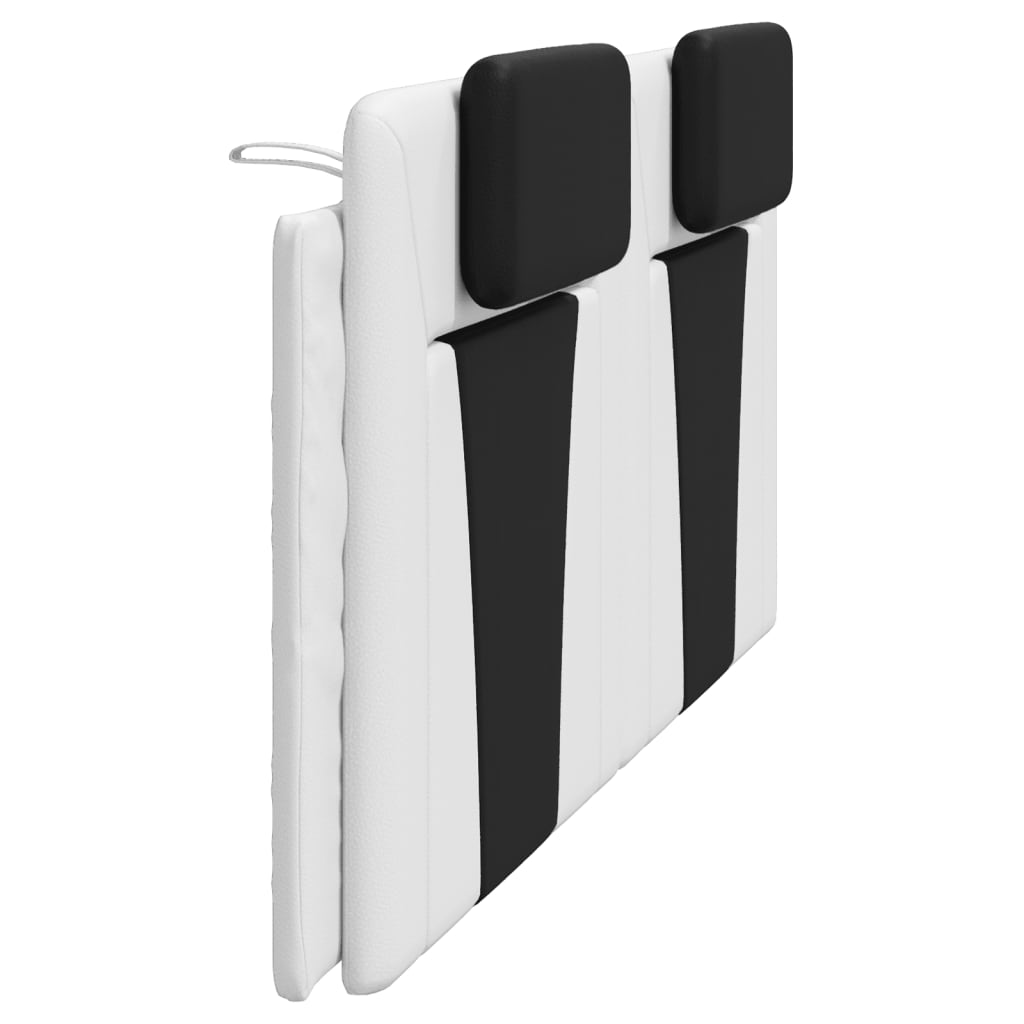 Coussin de tête de lit noir et blanc 200 cm similicuir - XIOS