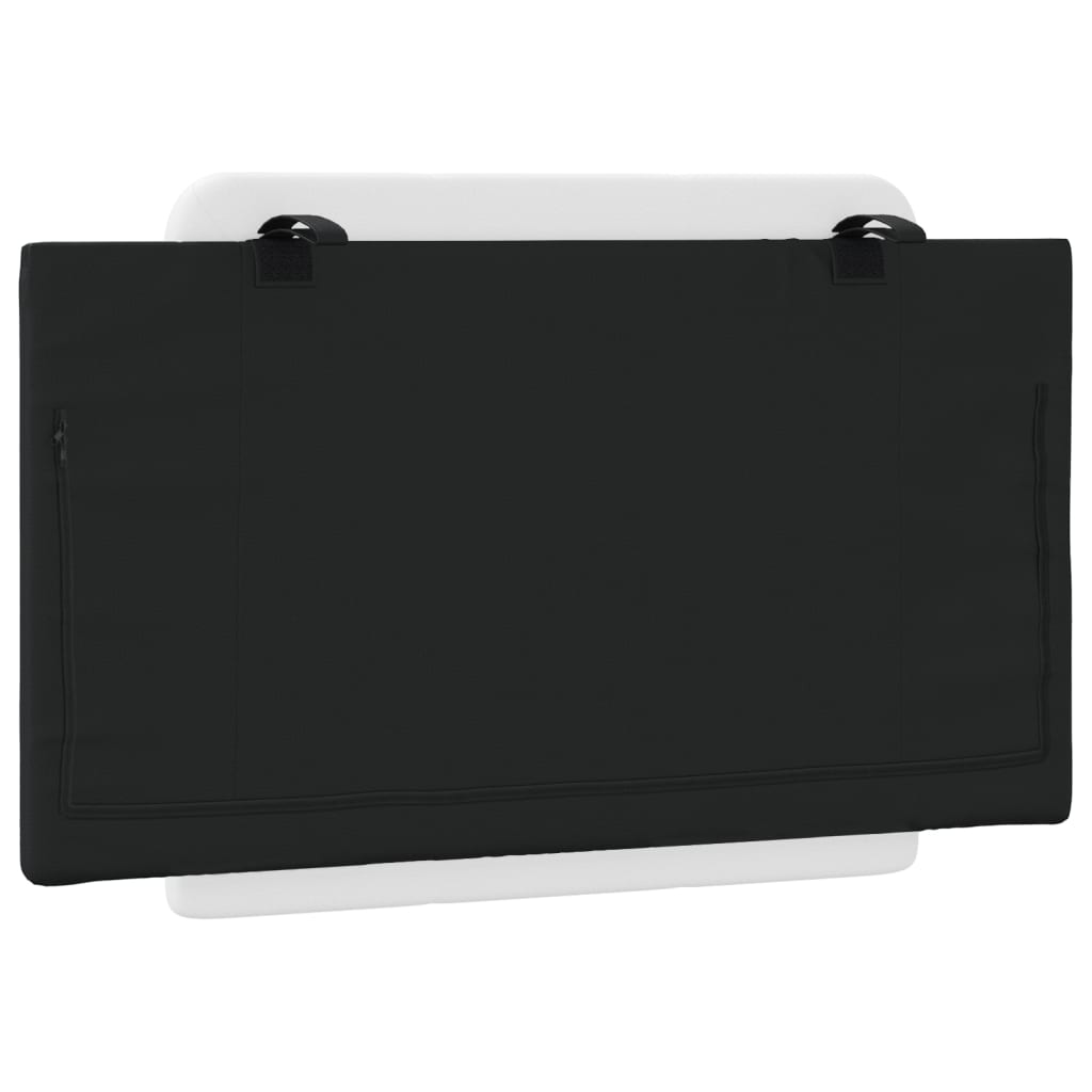 Coussin de tête de lit Zadar noir et blanc 80 cm similicuir - XIOS