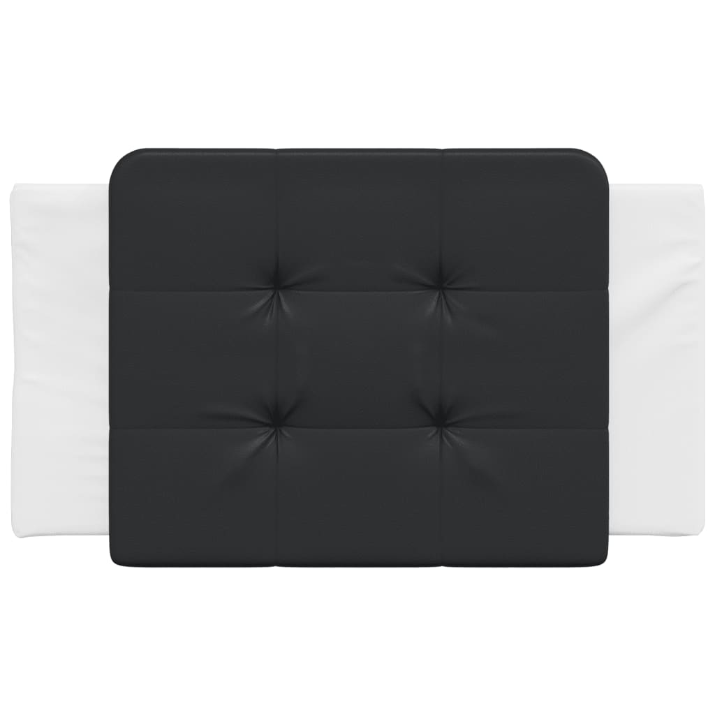 Coussin de tête de lit Zadar noir et blanc 80 cm similicuir - XIOS