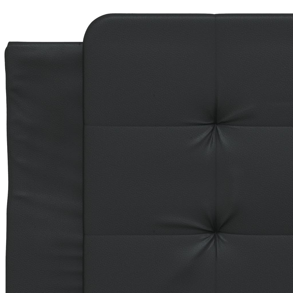 Coussin de tête de lit noir 90 cm similicuir - XIOS