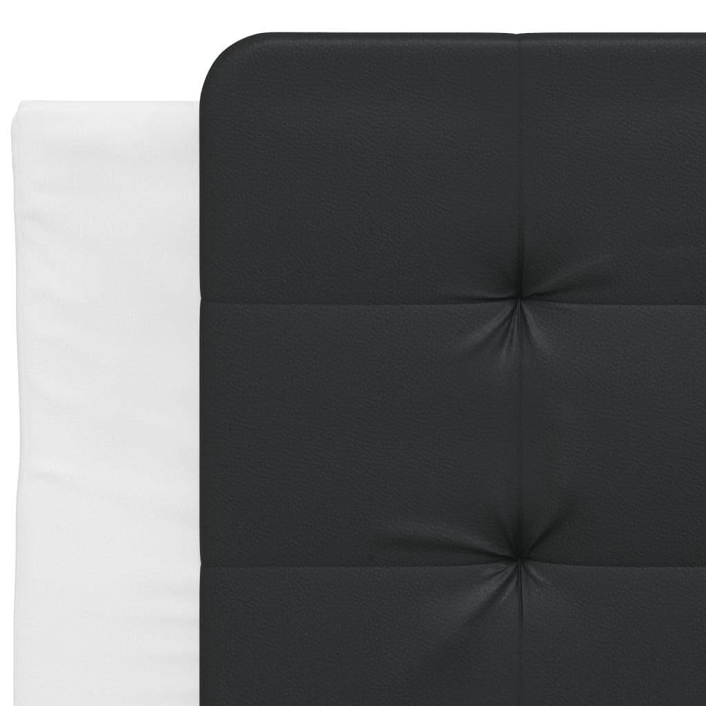 Coussin de tête de lit noir et blanc 90 cm similicuir - XIOS