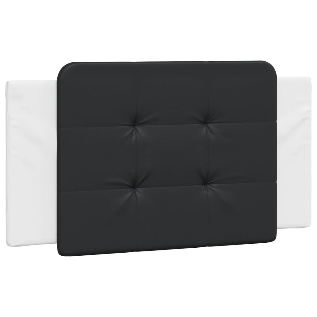 Coussin de tête de lit noir et blanc 100 cm similicuir - XIOS