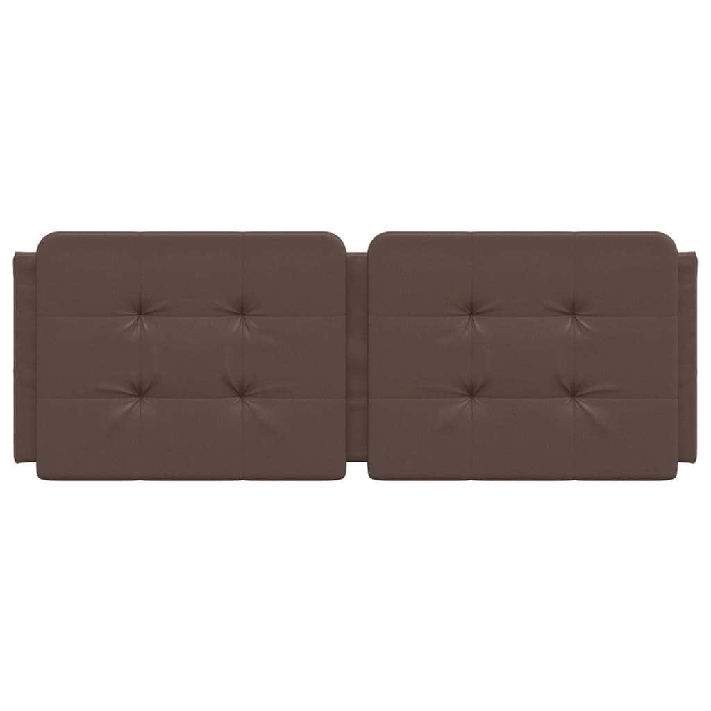 Coussin de tête de lit marron 120 cm similicuir - XIOS