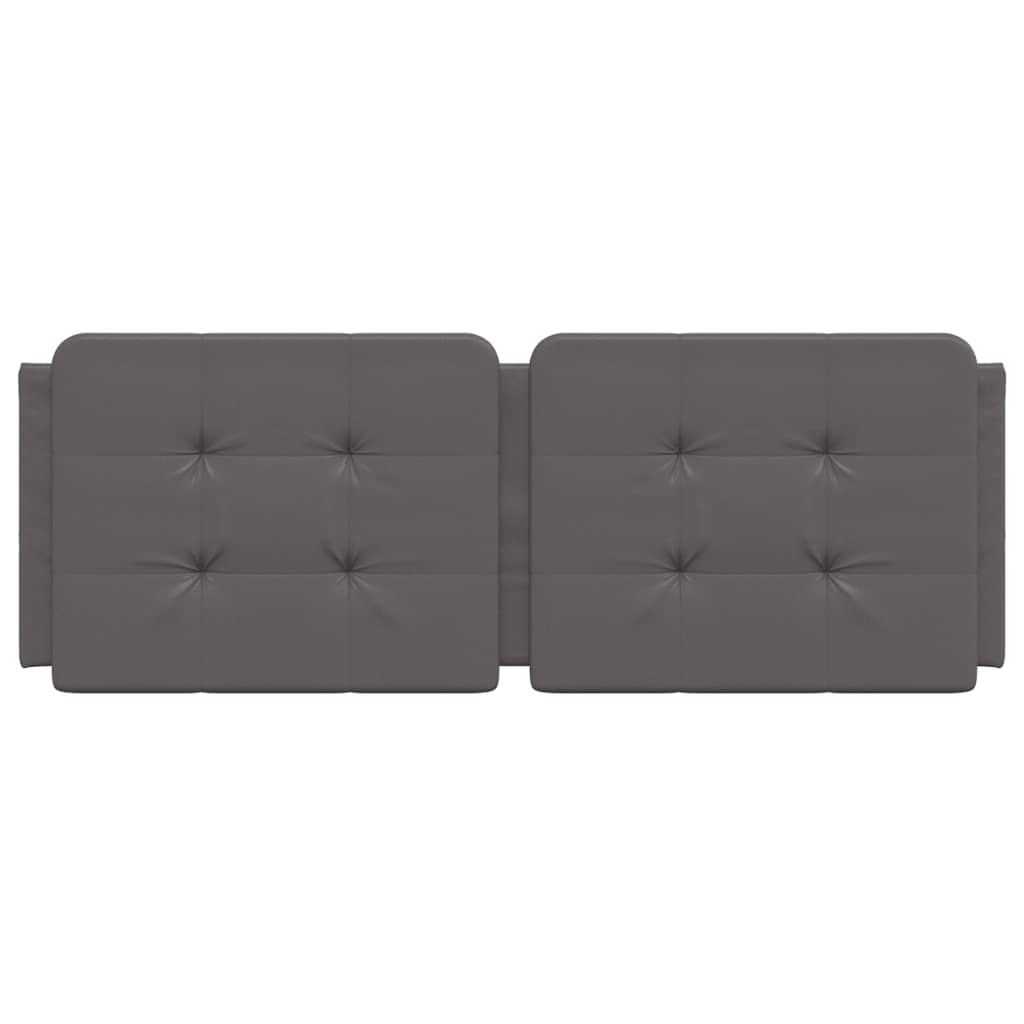 Coussin de tête de lit gris 120 cm similicuir - XIOS