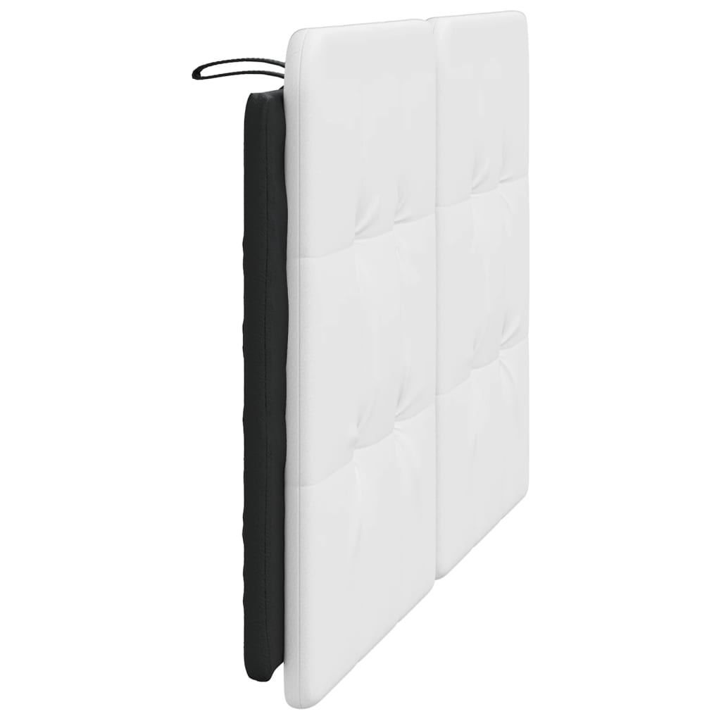 Coussin de tête de lit noir et blanc 120 cm similicuir - XIOS