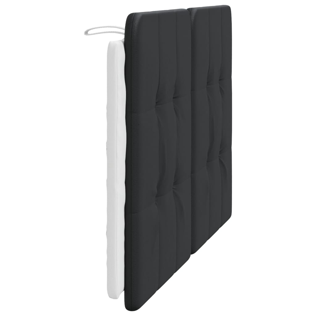 Coussin de tête de lit noir et blanc 120 cm similicuir - XIOS