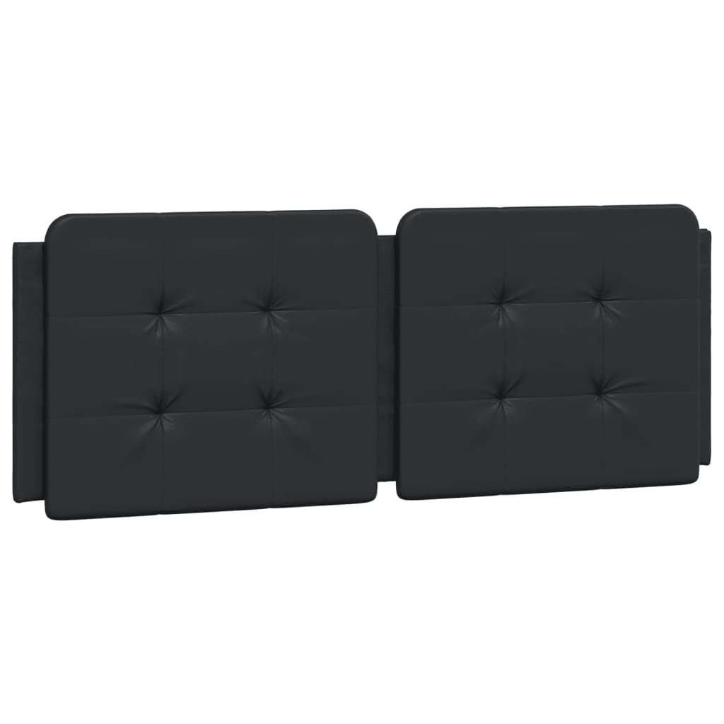 Coussin de tête de lit noir 140 cm similicuir - XIOS