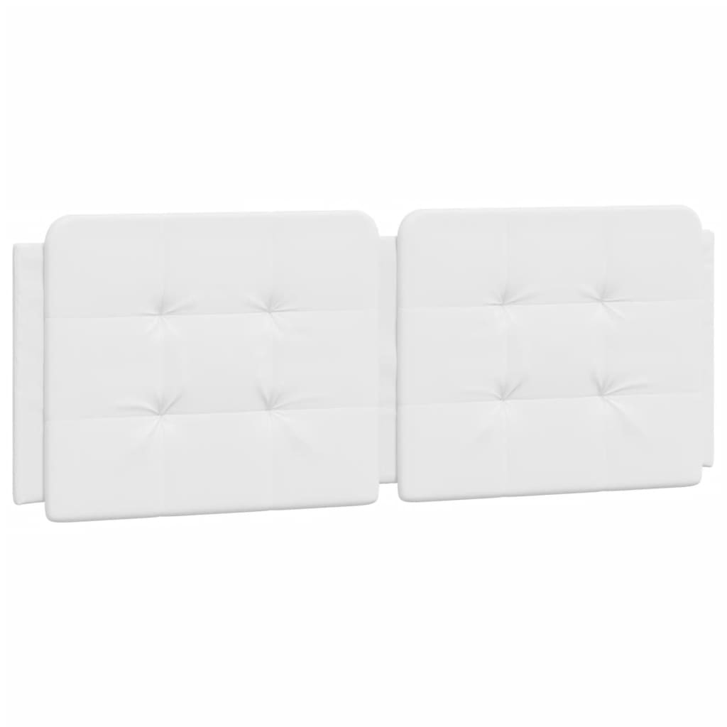 Coussin de tête de lit blanc 140 cm similicuir - XIOS