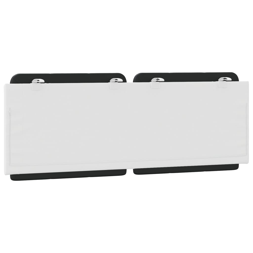 Coussin de tête de lit Zadar noir et blanc 140 cm similicuir - XIOS