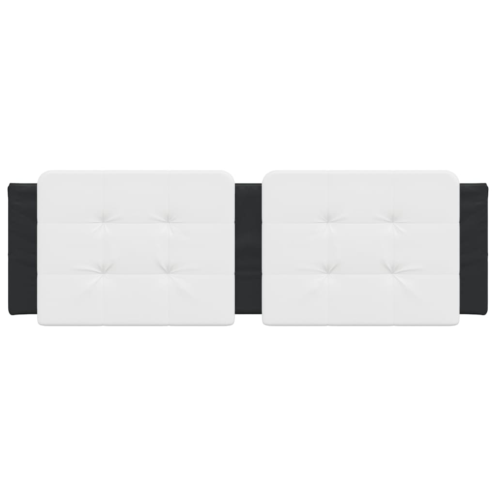 Coussin de tête de lit blanc et noir 160 cm similicuir - XIOS