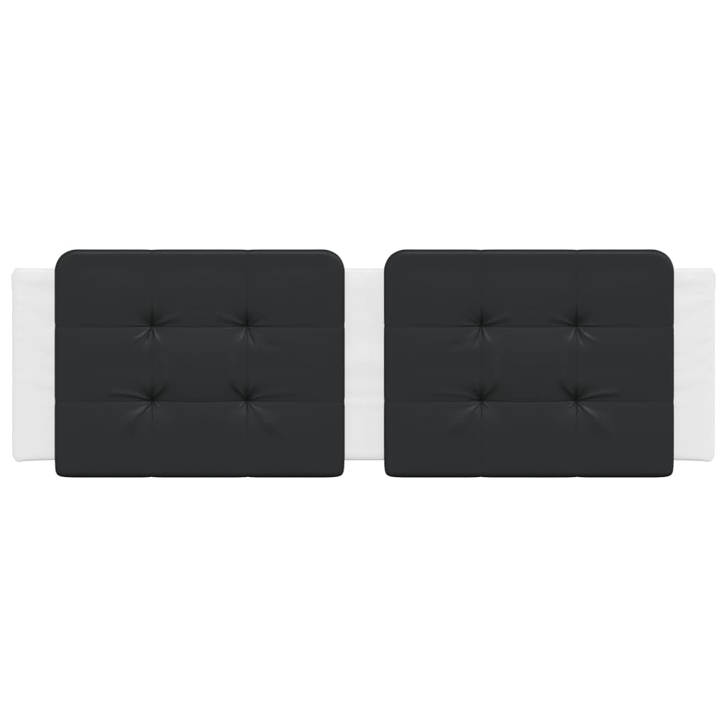 Coussin de tête de lit Zadar noir et blanc 160 cm similicuir - XIOS