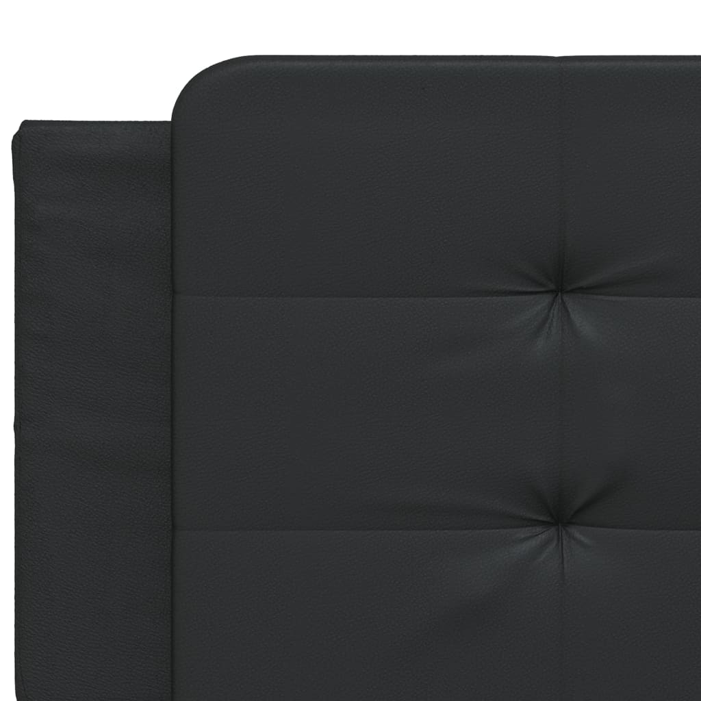 Coussin de tête de lit noir 200 cm similicuir - XIOS