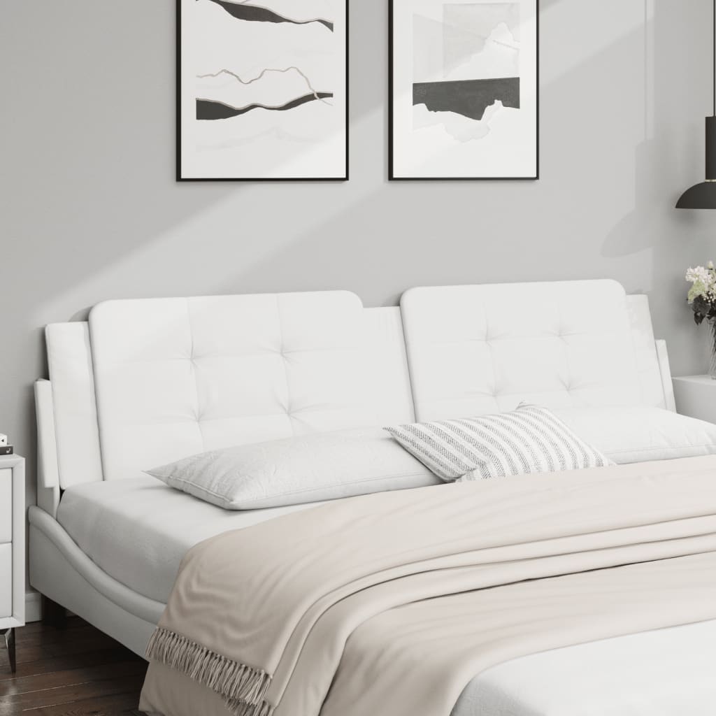 Coussin de tête de lit Zadar blanc 200 cm similicuir - XIOS