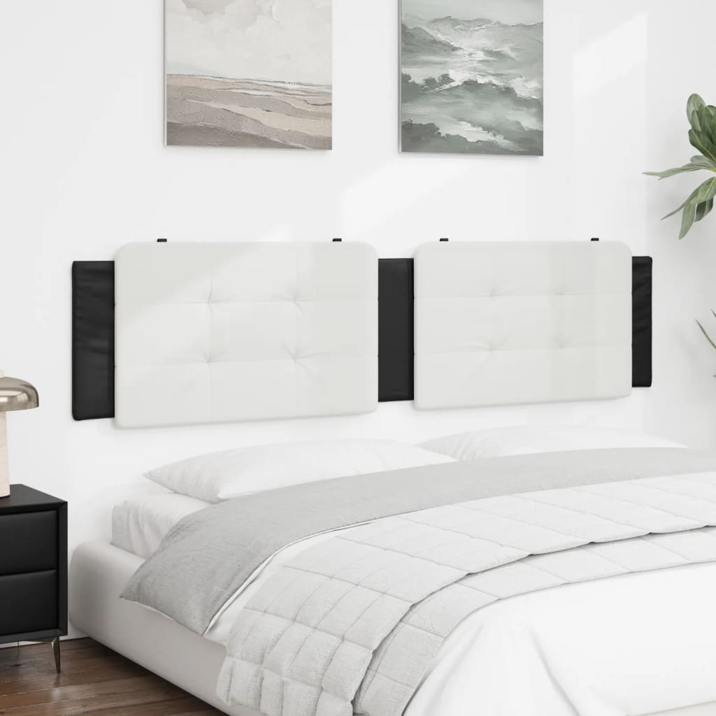 Coussin de tête de lit Zadar noir et blanc 200 cm similicuir - XIOS