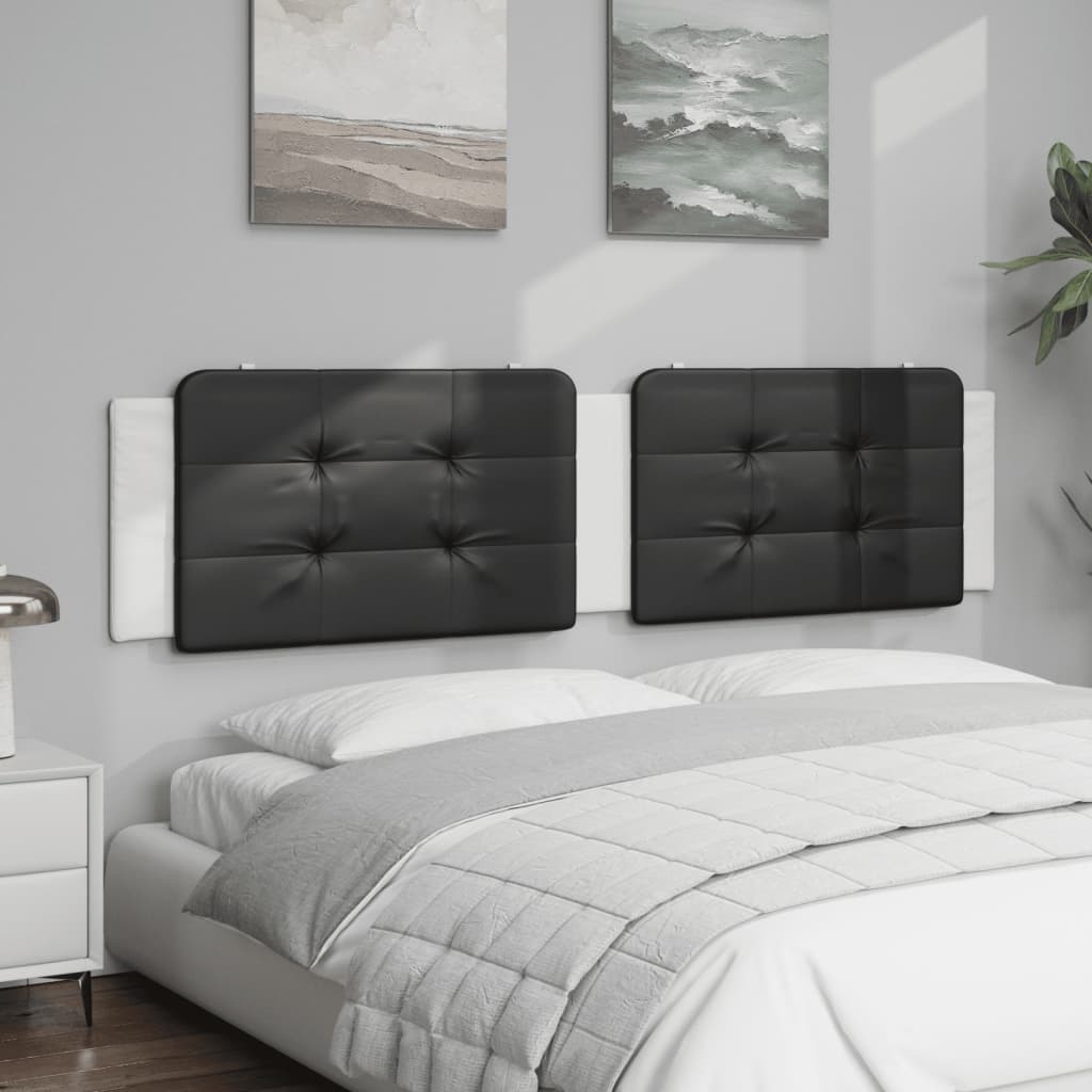 Coussin de tête de lit Zadar noir et blanc 200 cm similicuir - XIOS