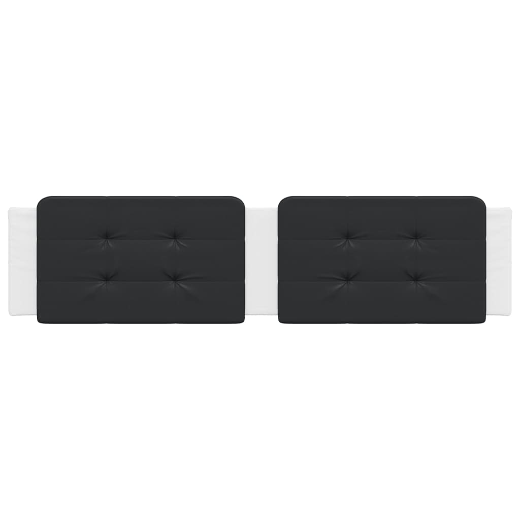 Coussin de tête de lit Zadar noir et blanc 200 cm similicuir - XIOS