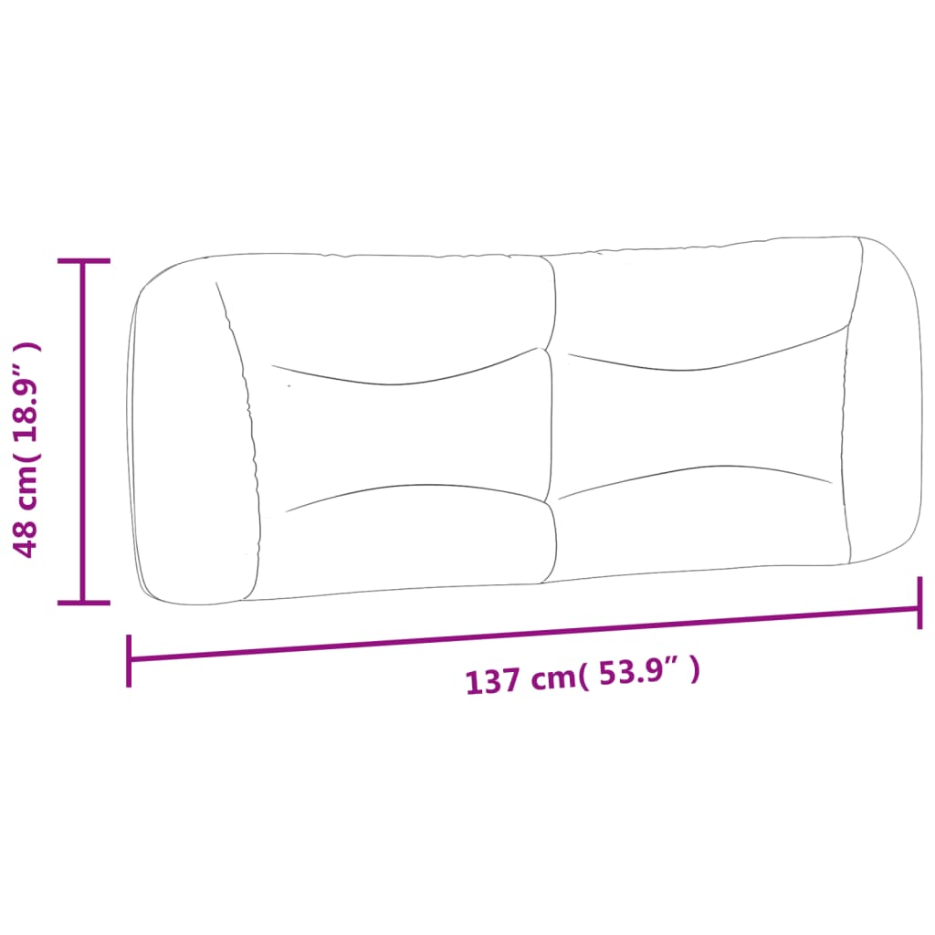 Coussin de tête de lit Hvar gris clair 137 cm tissu - XIOS