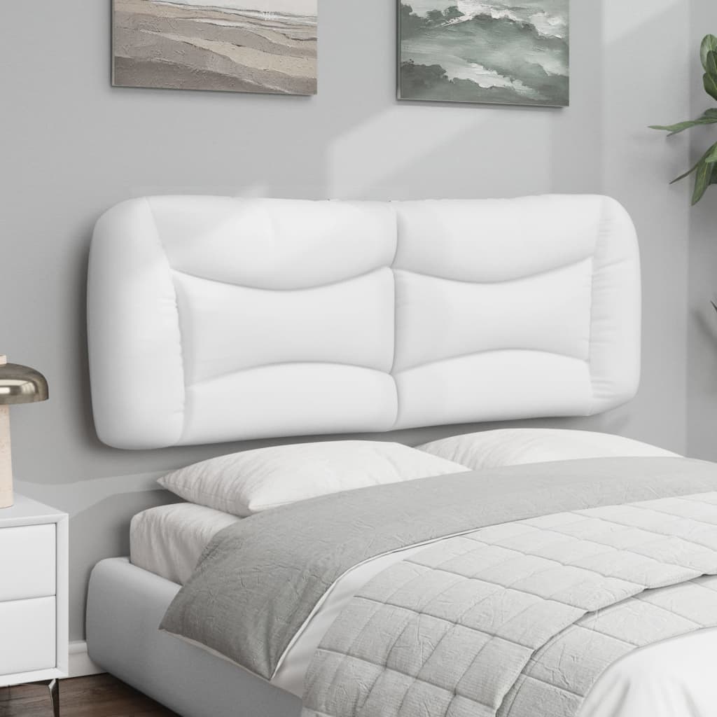 Coussin de tête de lit Hvar blanc 137 cm similicuir