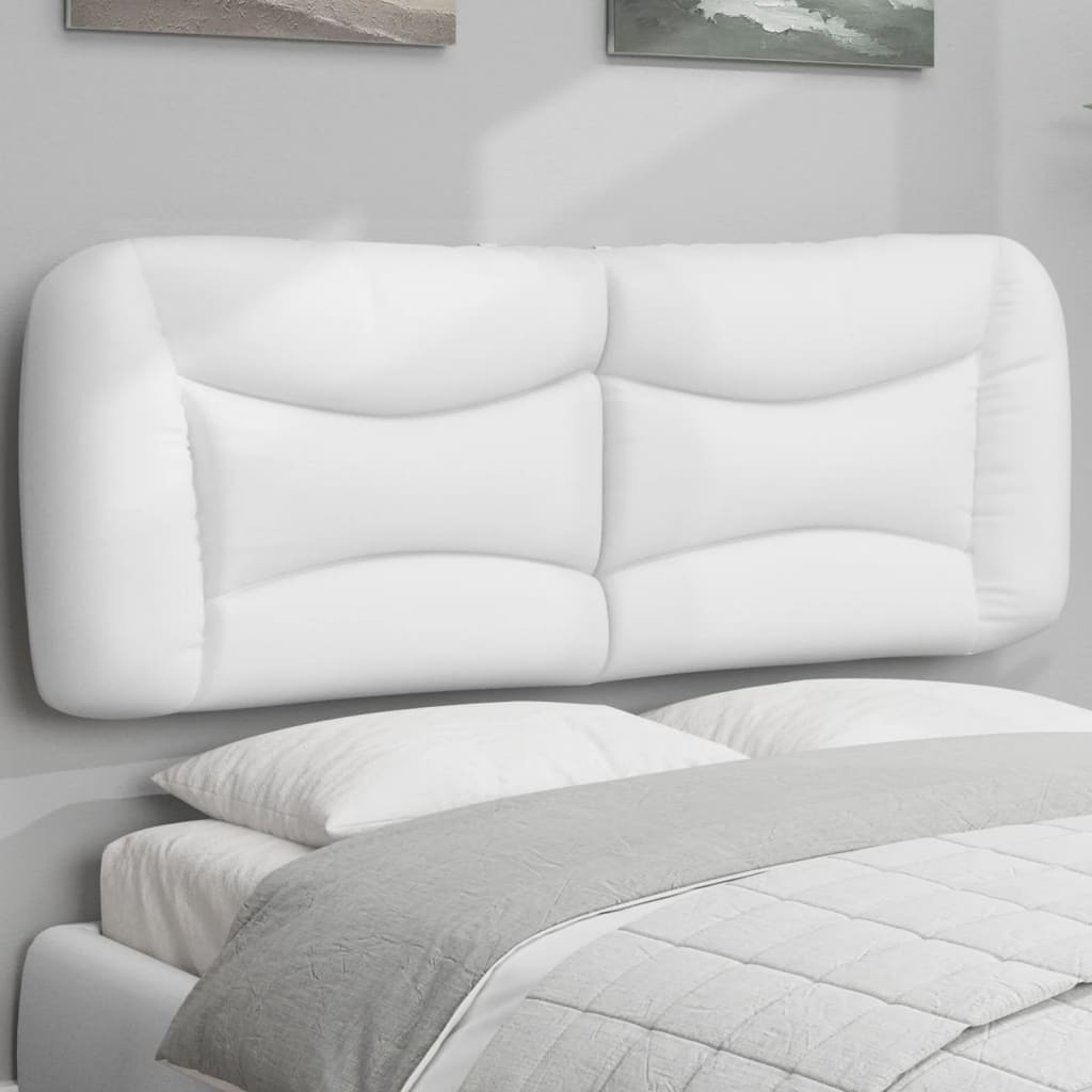 Coussin de tête de lit Hvar blanc 137 cm similicuir