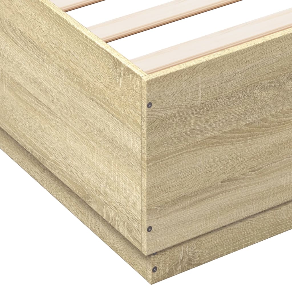 Cadre de lit avec LED sans matelas chêne sonoma 200x200 cm - XIOS