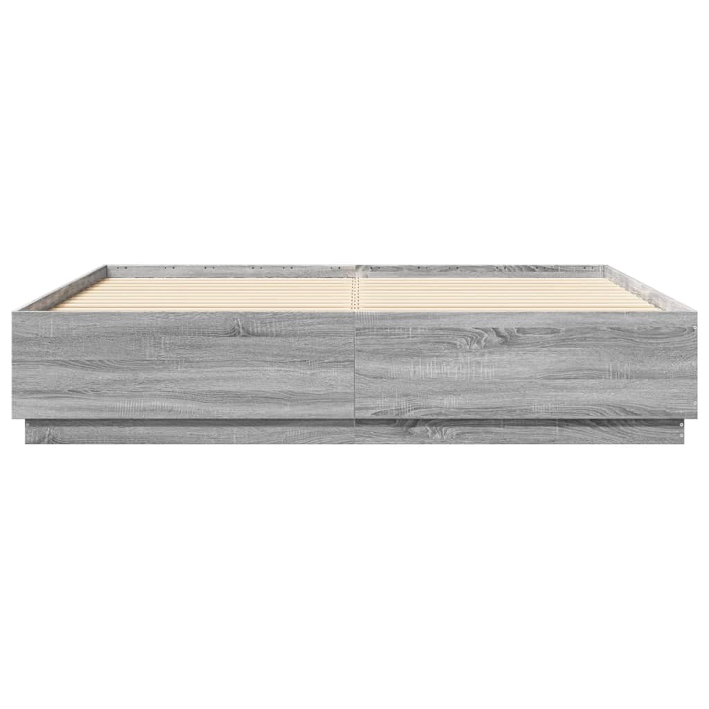 Cadre de lit avec LED sans matelas sonoma gris 180x200 cm - XIOS