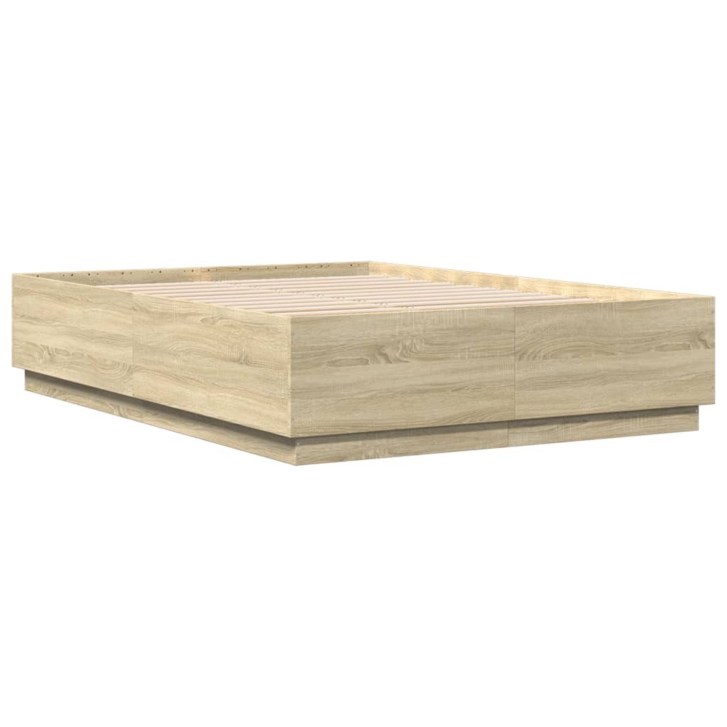 Cadre de lit avec LED sans matelas chêne sonoma 160x200 cm - XIOS