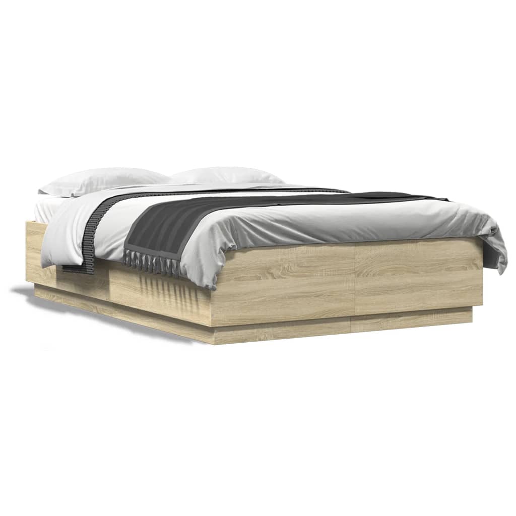 Cadre de lit avec LED sans matelas chêne sonoma 160x200 cm - XIOS