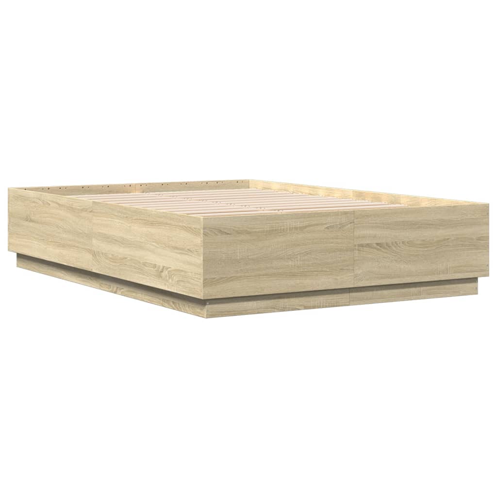 Cadre de lit avec LED sans matelas chêne sonoma 160x200 cm - XIOS