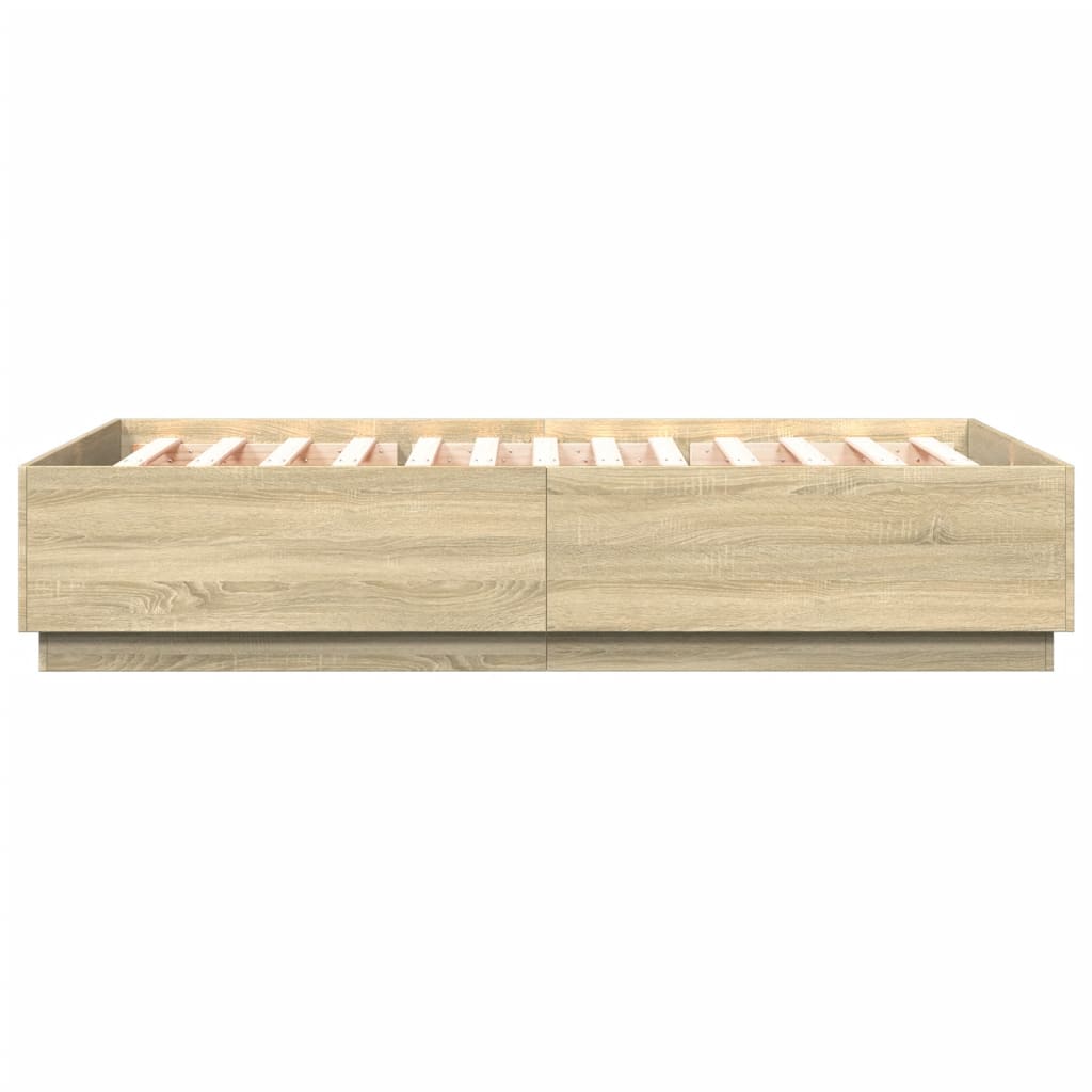 Cadre de lit avec LED sans matelas chêne sonoma 160x200 cm - XIOS