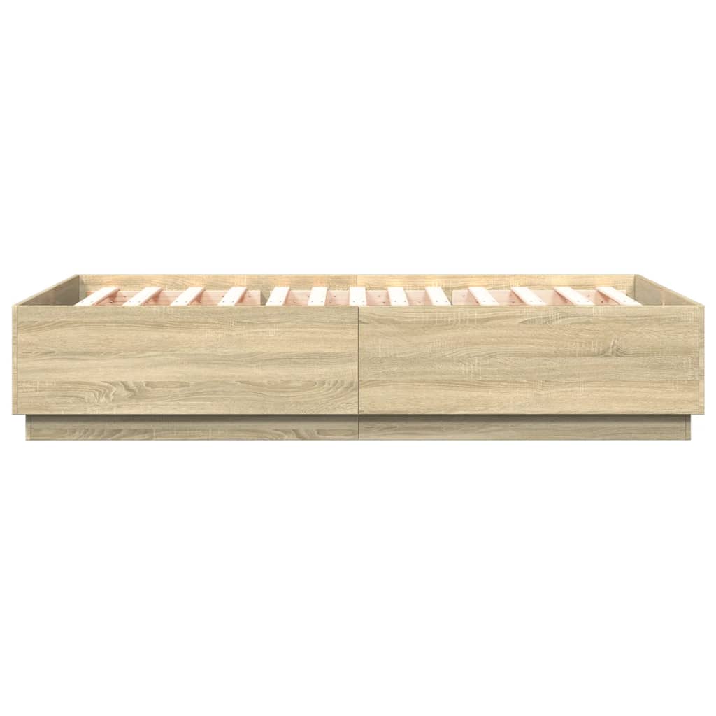 Cadre de lit avec LED sans matelas chêne sonoma 150x200 cm - XIOS