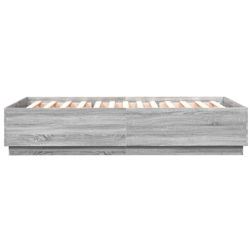 Cadre de lit avec LED sans matelas sonoma gris 150x200 cm - XIOS