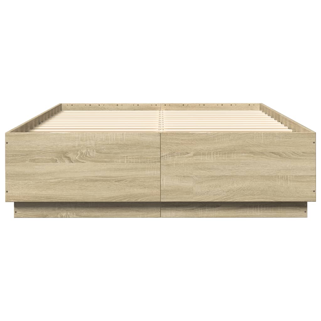 Cadre de lit avec LED sans matelas chêne sonoma 120x200 cm - XIOS