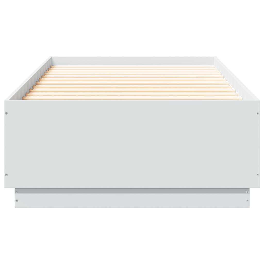 Cadre de lit avec LED sans matelas blanc 100x200 cm - XIOS