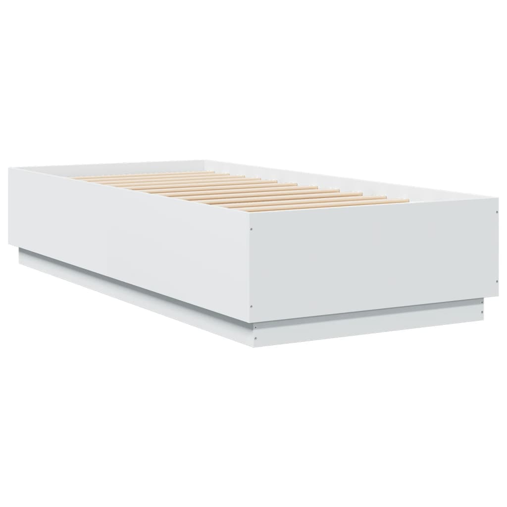 Cadre de lit avec LED sans matelas blanc 90x200 cm - XIOS