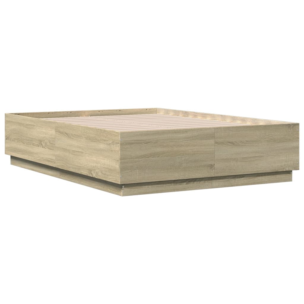 Cadre de lit avec LED sans matelas chêne sonoma 140x190 cm - XIOS