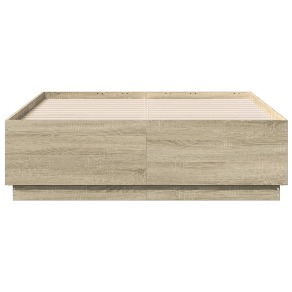 Cadre de lit avec LED sans matelas chêne sonoma 140x190 cm - XIOS