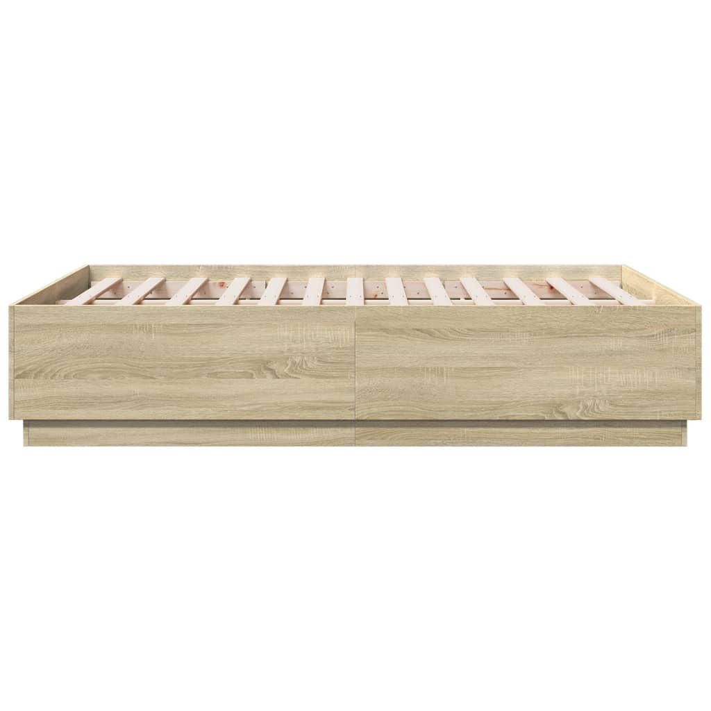 Cadre de lit avec LED sans matelas chêne sonoma 140x190 cm - XIOS