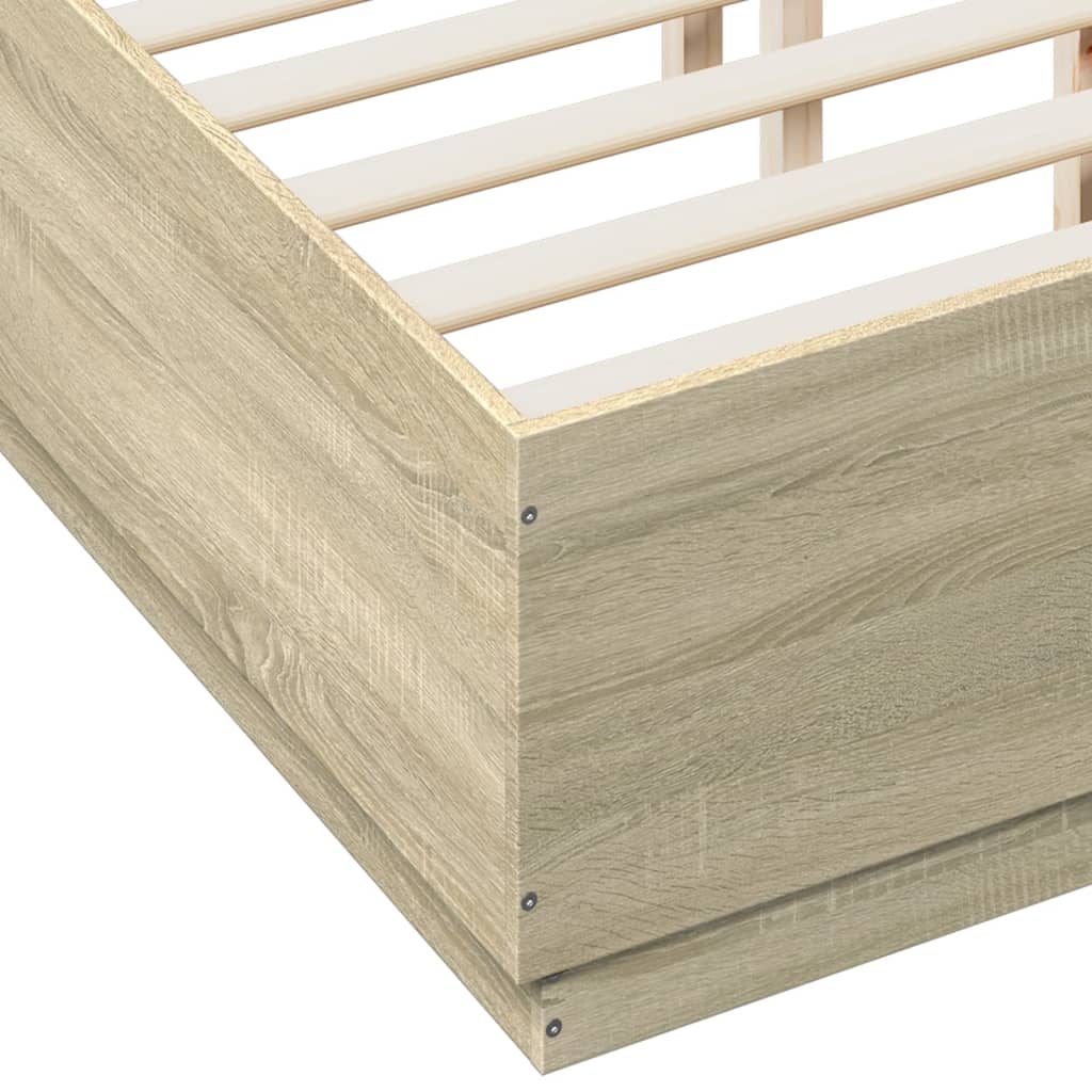 Cadre de lit avec LED sans matelas chêne sonoma 140x190 cm - XIOS