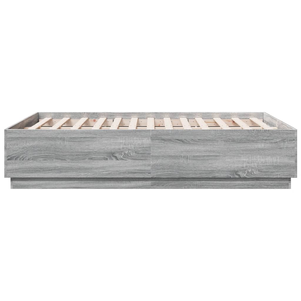 Cadre de lit avec LED sans matelas sonoma gris 135x190 cm - XIOS