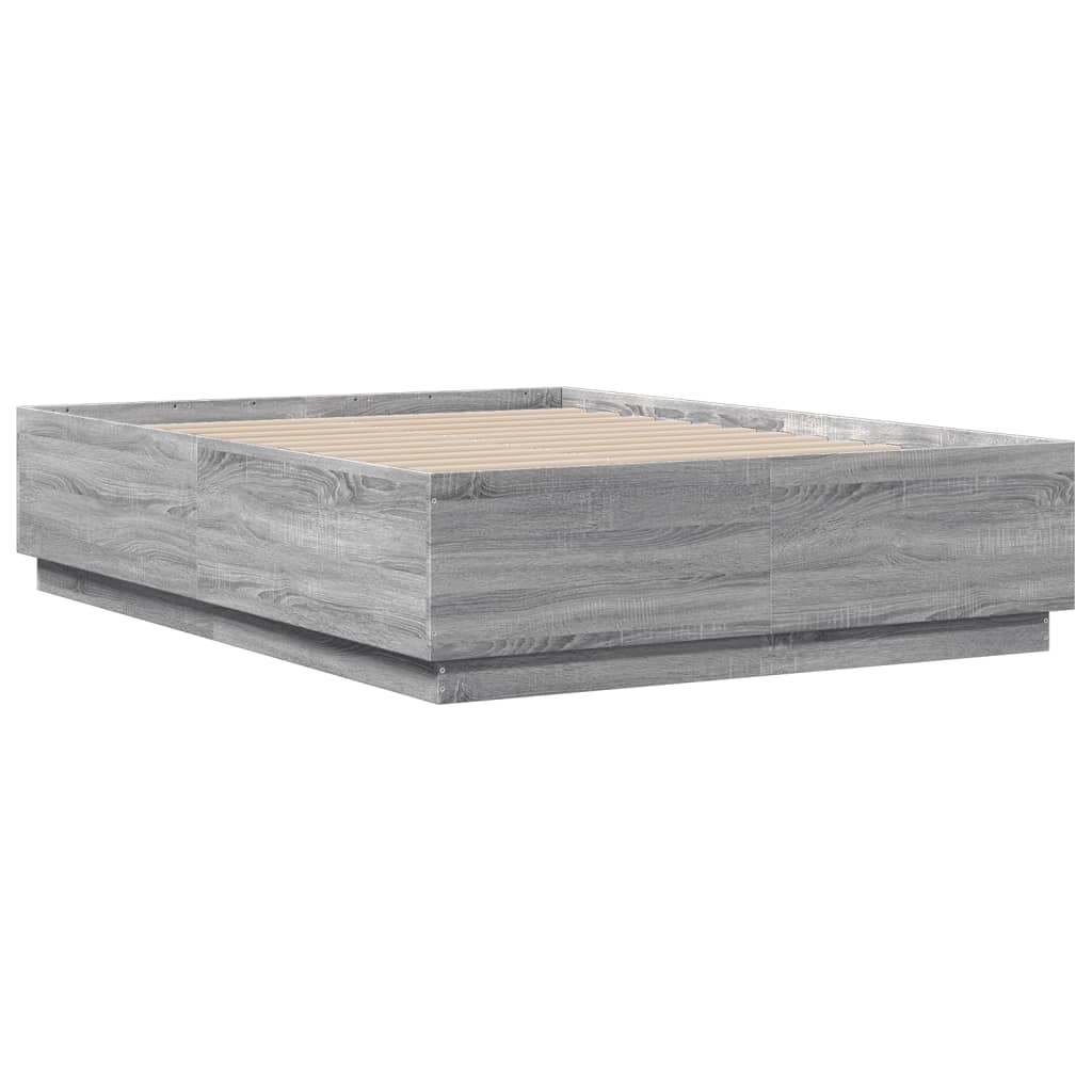 Cadre de lit avec LED sans matelas sonoma gris 135x190 cm - XIOS