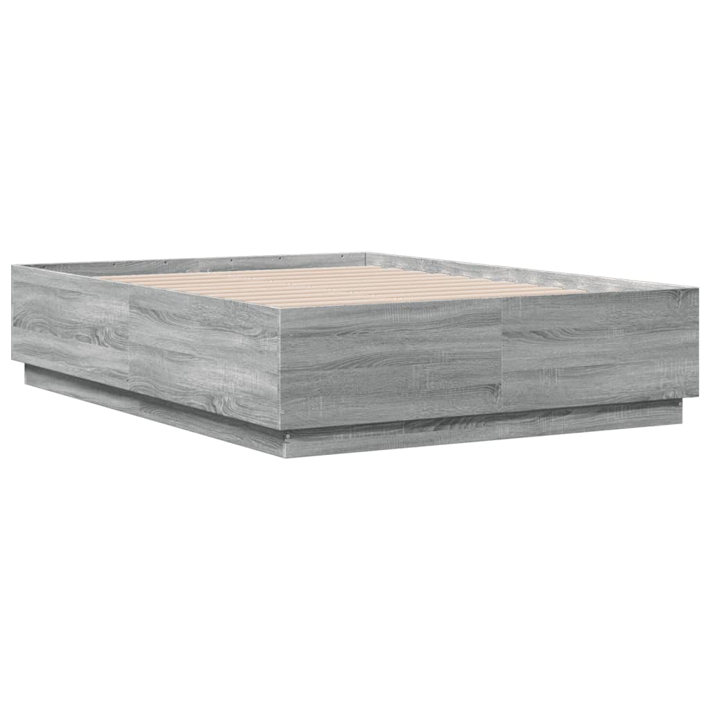 Cadre de lit avec LED sans matelas sonoma gris 120x190 cm - XIOS