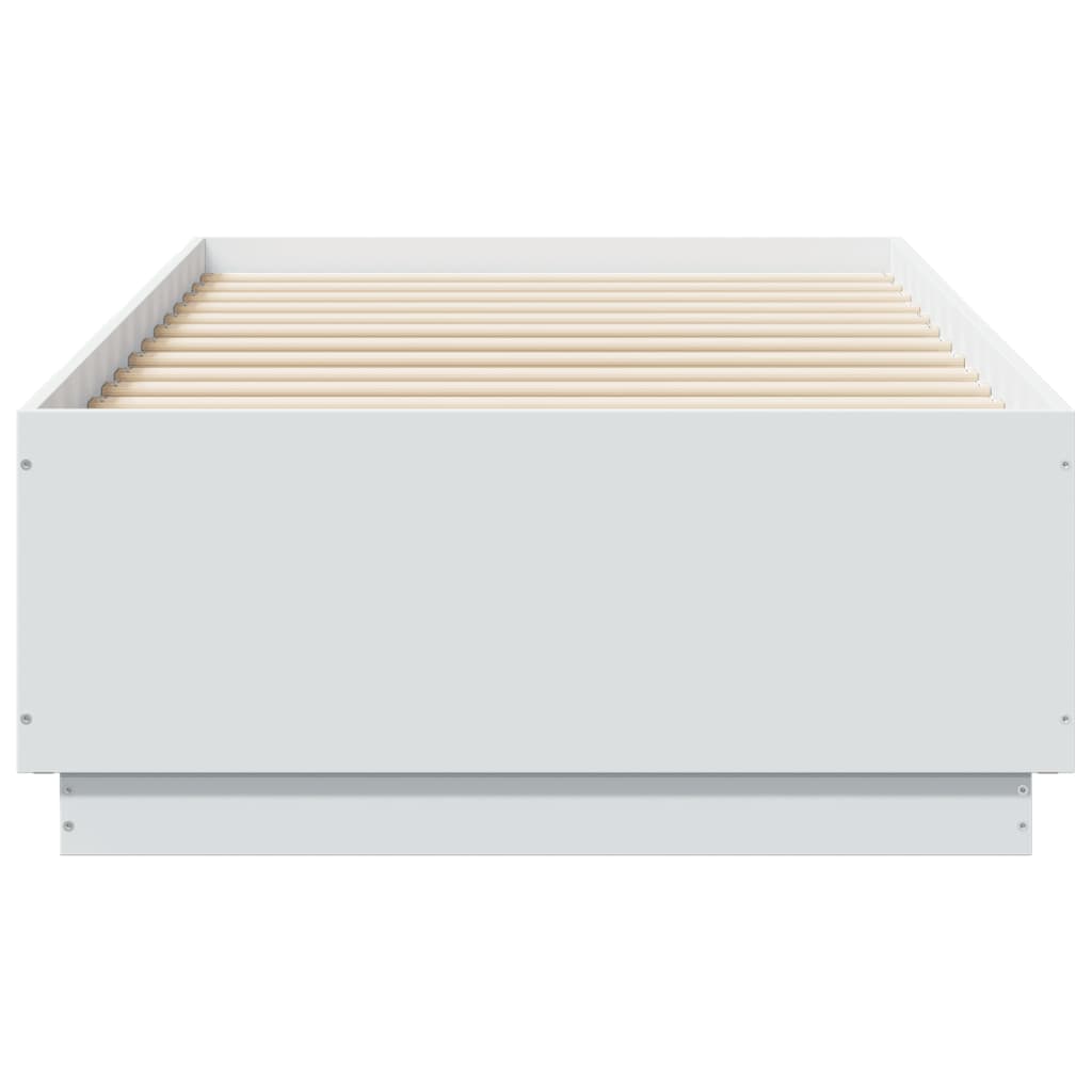 Cadre de lit avec LED sans matelas blanc 90x190 cm - XIOS
