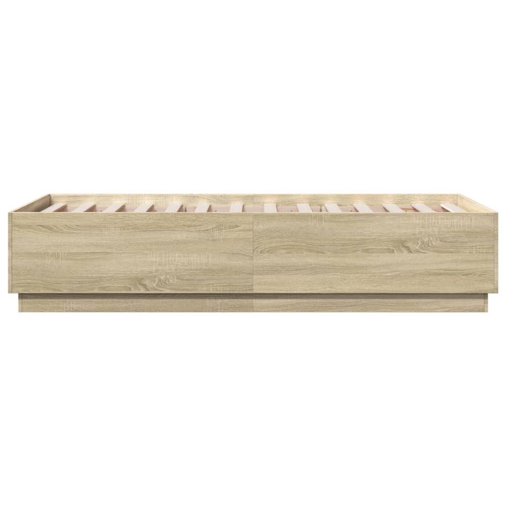 Cadre de lit avec LED sans matelas chêne sonoma 90x190 cm - XIOS