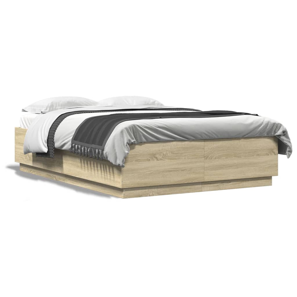 Cadre de lit sans matelas chêne sonoma 140x200 cm - XIOS